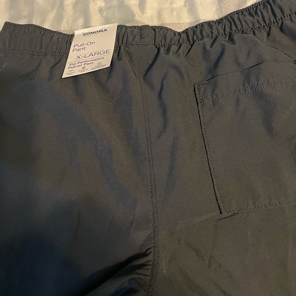 Sonoma Black Elastic Waist Pull-On Pants